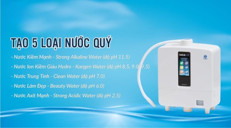 Máy điện giải ion kiềm Kangen LeveLuk K8 - Chính hãng 2023 tạo 5 loại nước